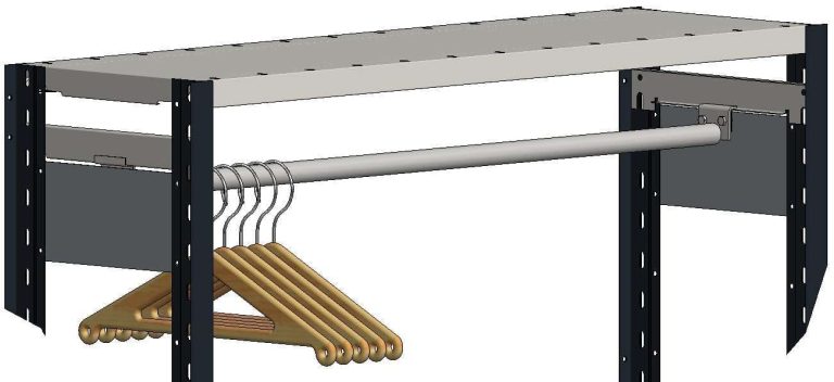 Klädstång 1000 mm till Constructor S90 småvaruhylla