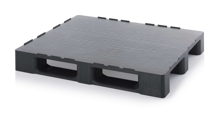 Kraftig plastpall FIN 1000 x 1200 x 160 mm med slät ovansida