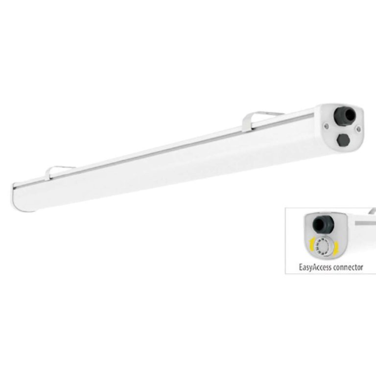 LED workbench light 1200VA mounted on bench over‑structure, 4000 lx on task area