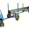 Adjustable long material trolley carrying a pipe bundle, 3500 kg capacity