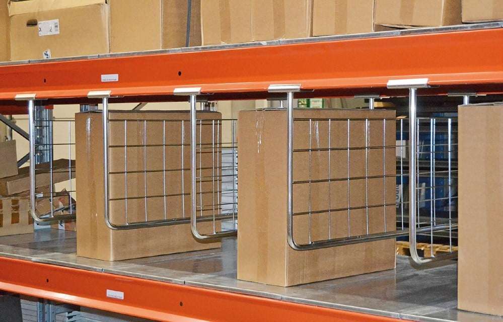 Mesh Tube Pallet Rack Divider for I‑Beam Racking - THTT