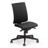 Navigo Black ergonomic office chair with adjustable backrest, black fabric seat and castor base