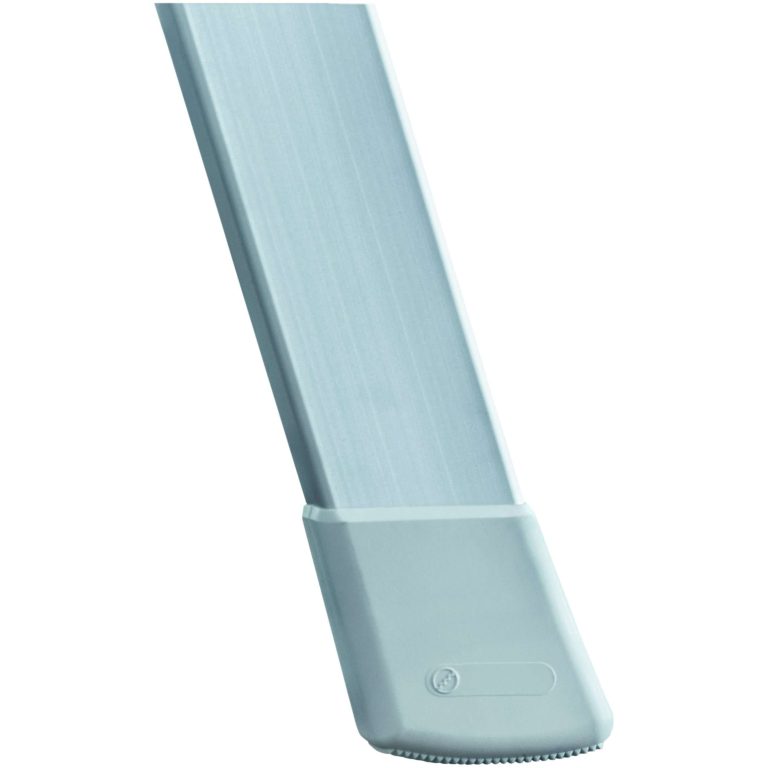 Non-marking ladder end cap fitted to an aluminium ladder stile