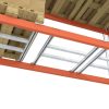 Safety Insert tunnel guard installed between pallet racking beams (galvanised steel)