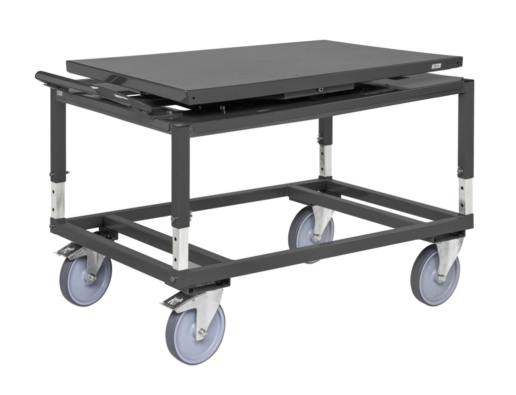 Height-Adjustable Pallet Trolley with Turntable - THTT