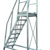 PATT mobil plattformstrappa i aluminium med sid- och ändräcken.