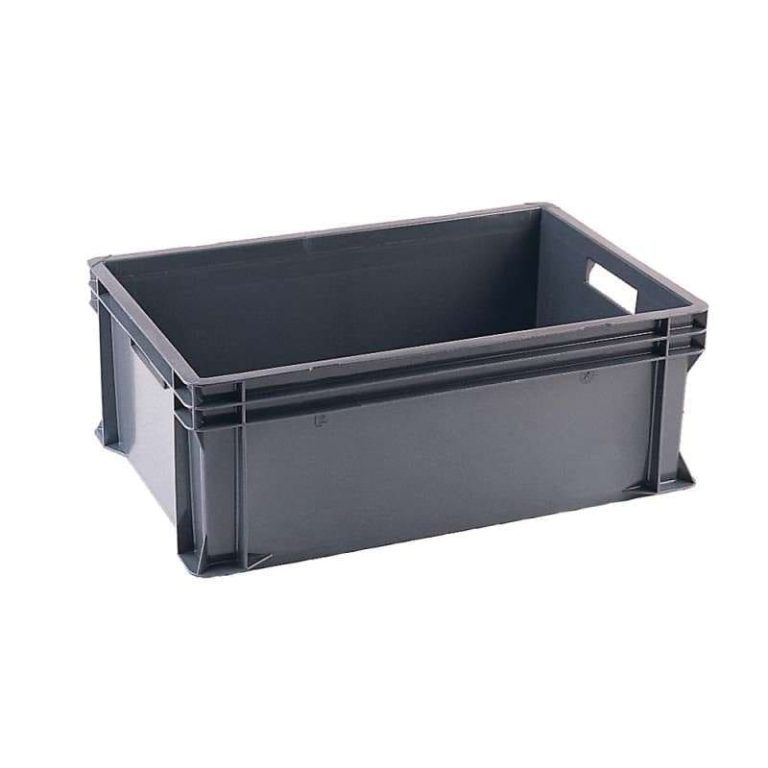 Plastback i återvunnen plast 40 liter, 600x400x230 mm