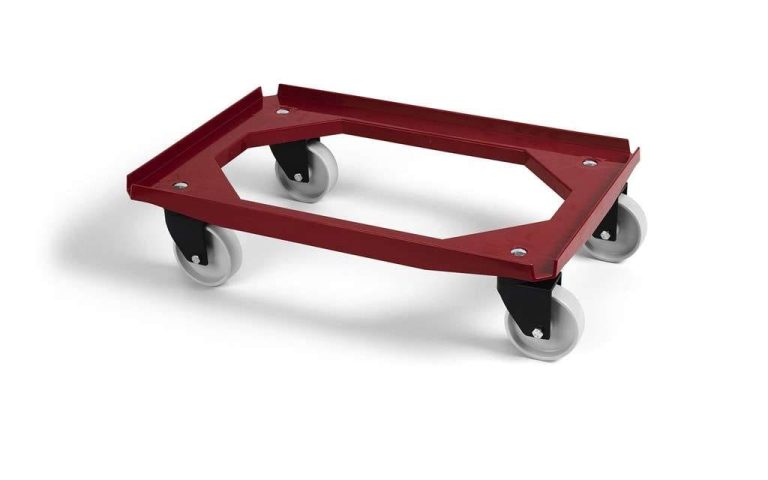 Plastic Euro container dolly for 600 x 400 mm boxes