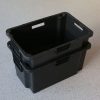 Dark grey plastic moving box 600 x 400 x 300 mm for removals and storage