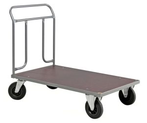 Industrial platform trolley transporting heavy pallets
