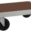 Series 100 heavy-duty platform trolley with open laminate deck and 200 mm solid rubber castors