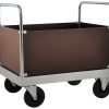 100 Series heavy-duty platform trolley with side panels, 800 kg