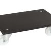 Black plywood transport dolly with four swivel nylon castors