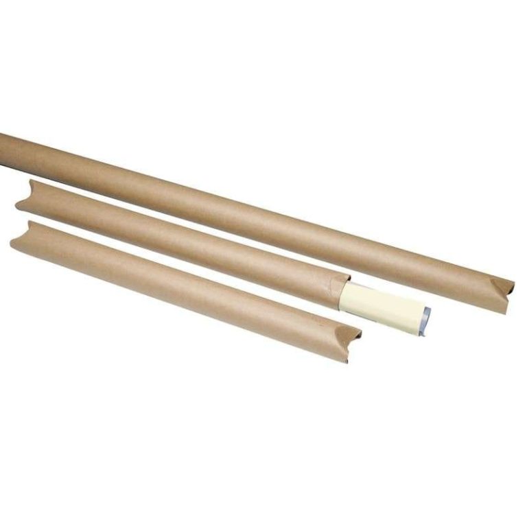 Poströr i 1,5 mm papp med vikbara ändar, Ø50 mm