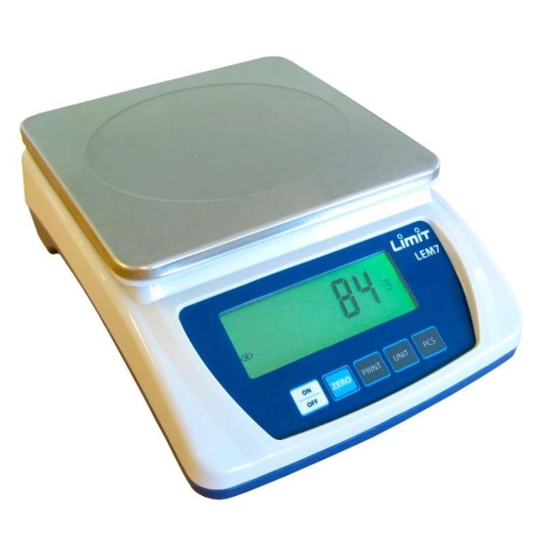 Precisionsvåg Limit LEM7 med rostfri vågplatta och bakgrundsbelyst LCD-display