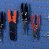 R35 pliers holders with pliers and side cutters on a blue perforated tool panel