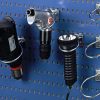 R37 perforated panel ring holders holding drills and pneumatic tools