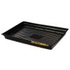 Protect floors from leaks and drips caused by oil, chemicals and cleaning fluids with a stackable spill tray made from 100% recycled PE. Five sizes, 45–110 L.