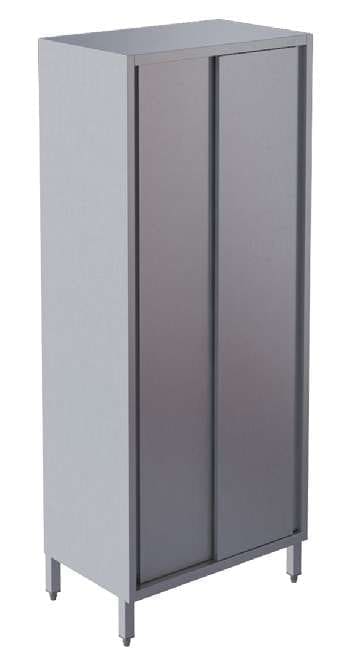 Rostfritt skåp med ben för hygienisk förvaring i industri, laboratorium och verkstad