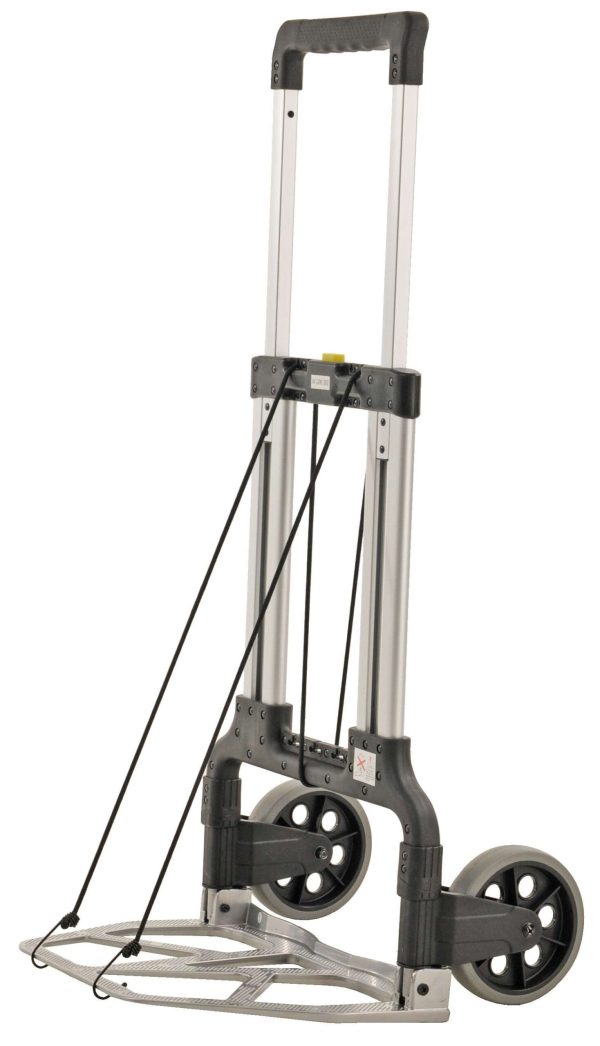 Hopfällbar säckkärra i aluminium 125 kg med gummihjul Ø 175 mm