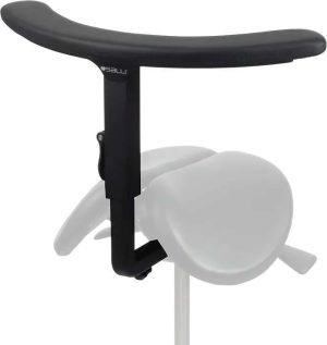 Salli Elbow Rest forearm support on MultiAdjuster saddle chair, 630×70 mm, leather/ESD options