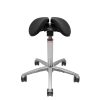 Salli MultiAdjuster ergonomic saddle chair with adjustable split seat and castors