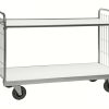Series 9000 order picking trolley with 2 laminate shelves and solid rubber castors