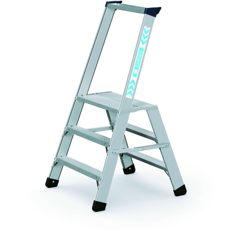 Seventec RC SP säkerhetsbock i aluminium med perforerade steg och verktygshylla