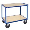 Shelf trolley 300 series with two birch plywood shelves and 500 kg load capacity.