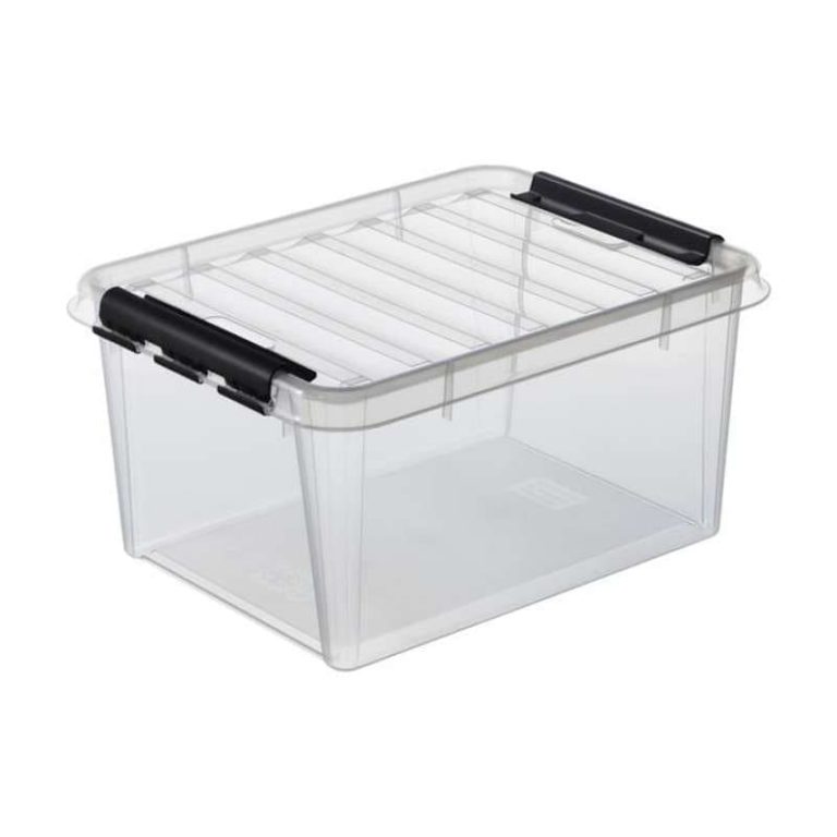 SmartStore 31 L clear storage box with locking lid, stackable & nestable