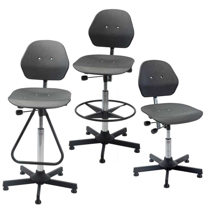 Solid Plastic Industrial Work Chair