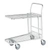 Electro-galvanised nestable stock picking trolley with folding shelf