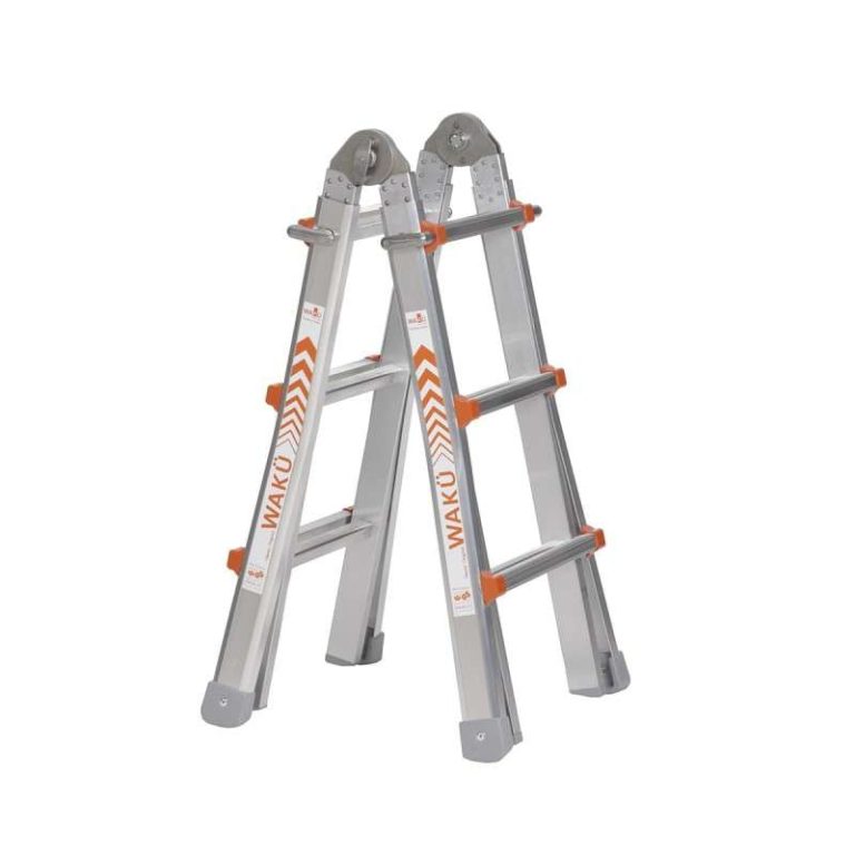Telescopic combination ladder 4×3, EN 131, extends to 3.1 m (compact 1.02 m transport length)