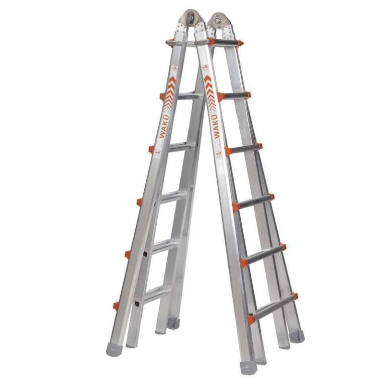 Telescopic combination ladder 4×6, EN 131 Professional, 6.4 m reach