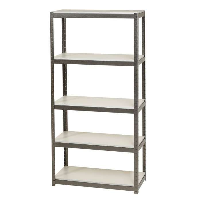 THTT warehouse shelving unit 425 x 900 x 1800 mm with 5 melamine shelves and steel frame