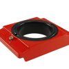 Red HSK tool holders for mounting on a cone rack. Each holder is secured to the rack with a screw. Made from ABS plastic.