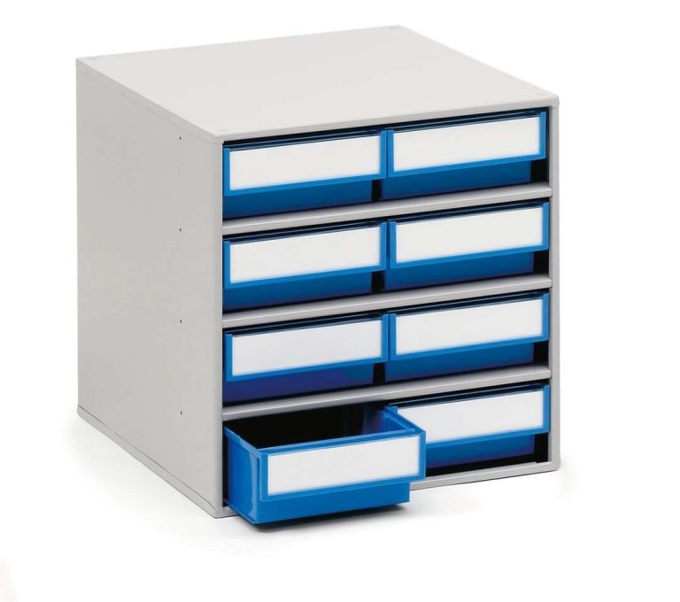 Treston 0840-3 small parts storage bin cabinet with 8 shelf bins