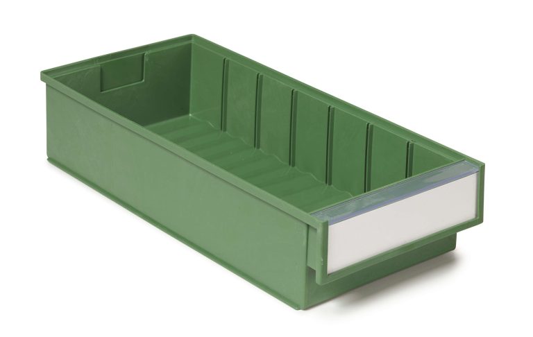 Treston BiOX wood-based bioplastic shelf bin for small parts storage