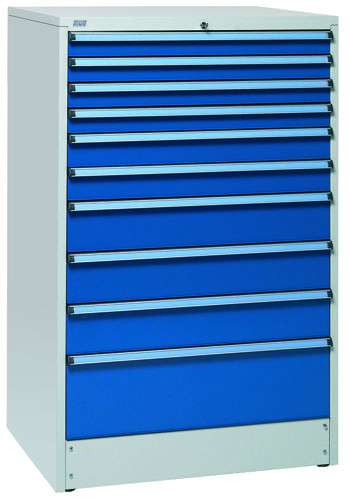 Treston Drawer Unit 90/140-4 blue 10-drawer industrial drawer cabinet for workshop tool storage