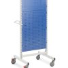 Treston high-frame multi trolley with blue perforated panels and swivel castors