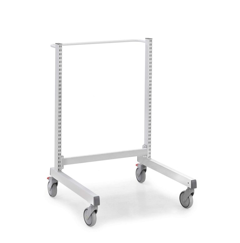 Treston Industrial Multi Trolley Low Frame in light grey with four swivel castors
