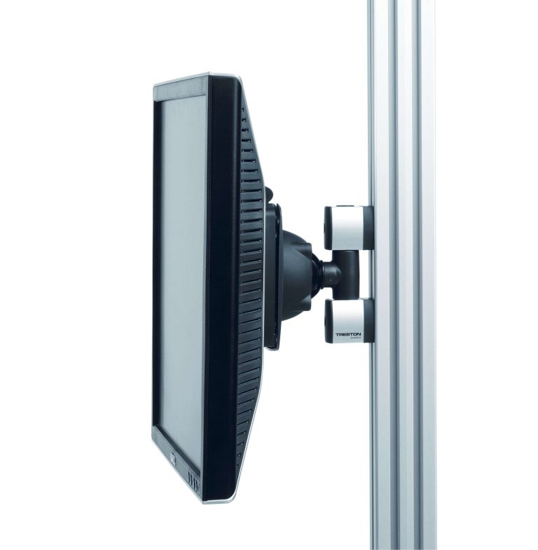 Treston MH LCD monitor bracket with VESA mount for industrial workbench