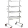 Treston Multi Trolley High with 4 adjustable shelves and swivel castors