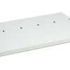 Treston packing material shelf for workbench, 600 mm deep light grey steel shelf