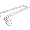 Treston retaining bar set for storage bin cabinets, metal bars for keeping shelf bins in place in mobile use