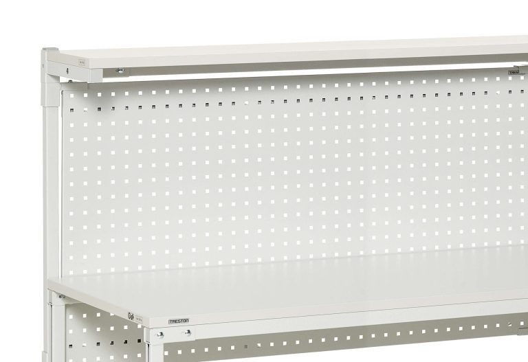 Light grey Treston RL perforated panel for TPH and TPB workbench tool storage