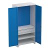 Treston tool cabinet 600 kg with 2 drawers, adjustable shelves and perforated panels
