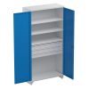 Treston tool storage cabinet combination 2 with blue doors, three shelves and three drawers