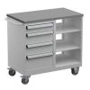 Treston Tool Trolley 5 with steel top, four lockable drawers, two adjustable open shelves and castors