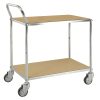 Kongamek two-shelf ESD table trolley with dissipative mats and four swivel castors